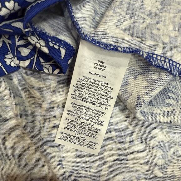 Boden Trim Detail Midi Dress Jersey Blue Floral Women’s Size 10 Regular - Picture 12 of 13